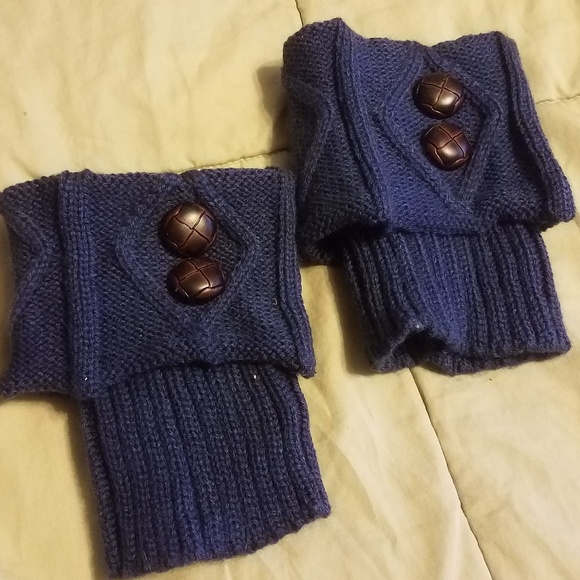 NWOT Knit Boot Cuff Dark Blue - Picture 2 of 3